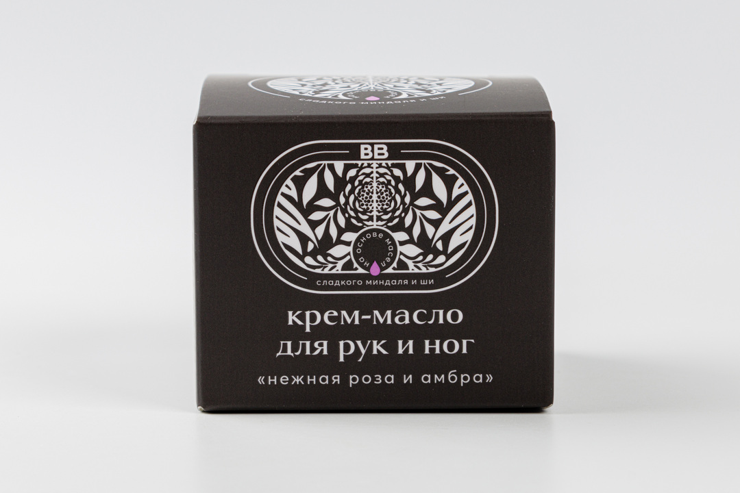 

Крем-масло для рук и ног ВкусВилл Нежная роза и амбра 50 мл
