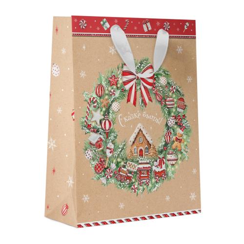 

Пакет подарочный Крафт Эффект 26.5 х 32 х 12.5 см дизайн в ассортименте