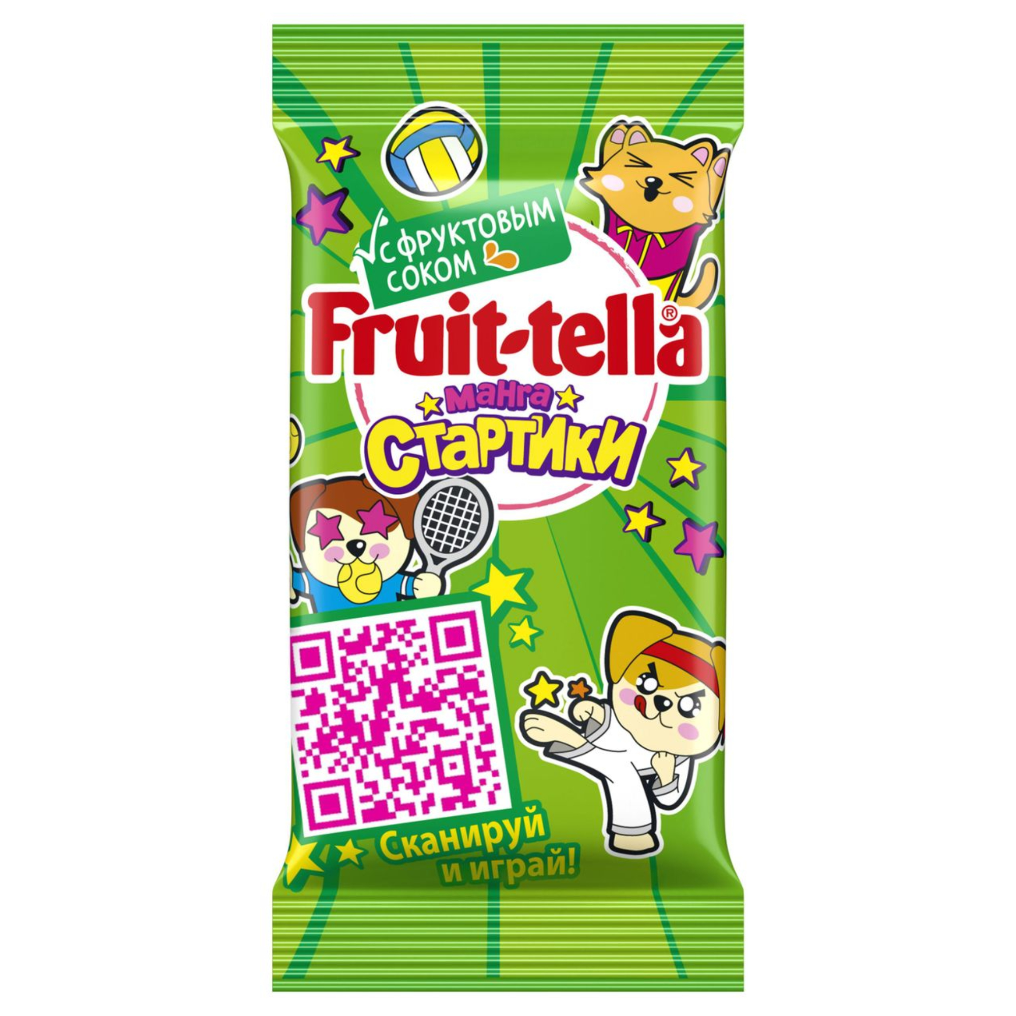 

Жевательный мармелад Fruittella Манга Стартики, 10 г