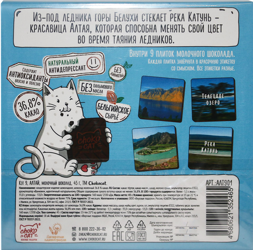 

Шоколад молочный Chokocat Алтай с магнитом 45 г