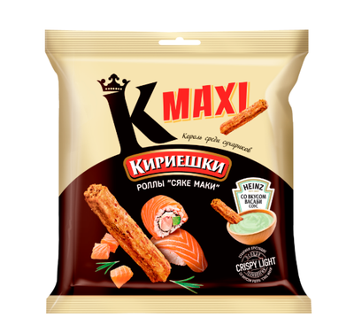 Сухарики Кириешки Maxi Сяке маки + соус васаби 75 г