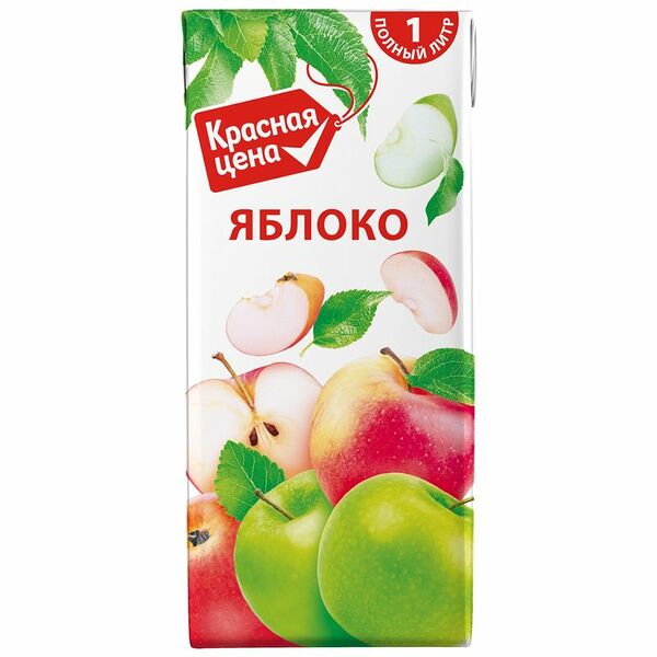 Напиток Красная цена Яблоко сокосодержащий 1 л