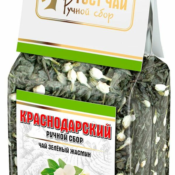 Чай зеленый Краснодарский ручной сбор жасмин, 100г