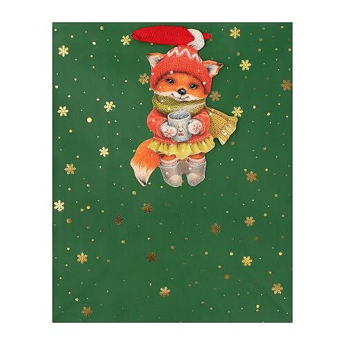 Новогодняя сумка Премиум в ассортименте 26х32х12 см