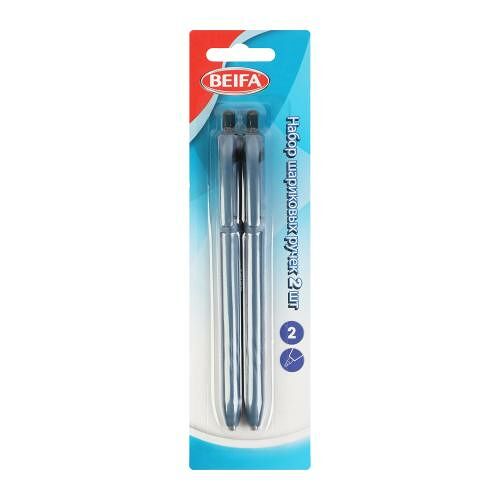 Набор ручек Beifa шариковые автоматические 0.7 мм синий 2 шт.