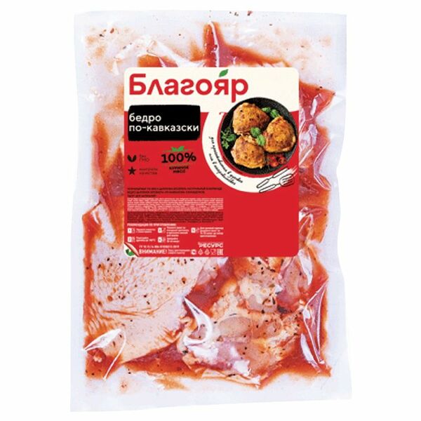 Бедро цыпленка-бройлера Благояр По-кавказски охлажденное вес