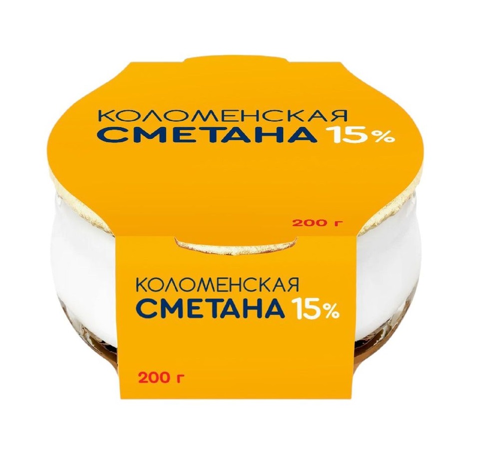 

Сметана Коломенская 15% стекло 200 г
