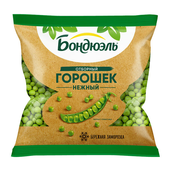 Горошек замороженный Бондюэль, отборный, 400 г