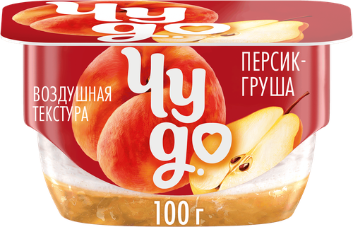 

Десерт творожный Чудо Груша-Персик 4.2% 100 г