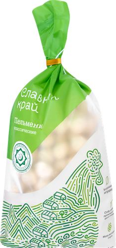 

Пельмени Славный край Классические Халяль 1 кг