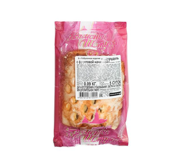 Булка Покровский хлеб Штрудель с фруктовой начинкой 90 г