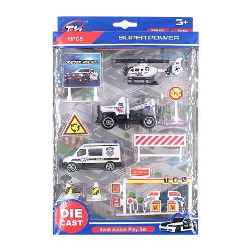 Набор машинок 1:64 металл с аксессуарами 1 уп. дизайн в ассортименте