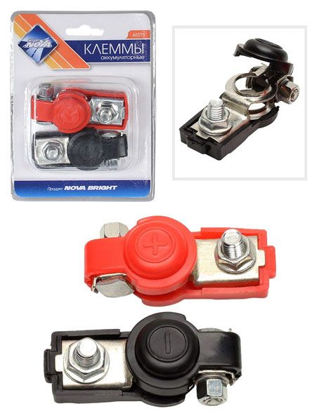 

Клеммы аккумуляторные Nova Bright в блистере, 2 шт.