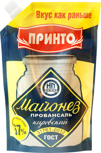 

Майонез Принто Кировский провансаль 67% 400 г