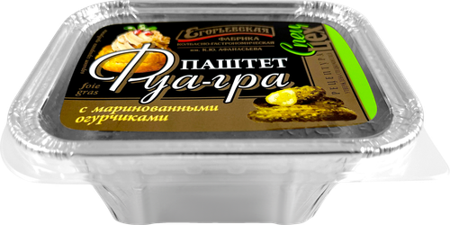 

Паштет Фуа-гра Егорьевская КГФ с маринованными огурчиками 180 г