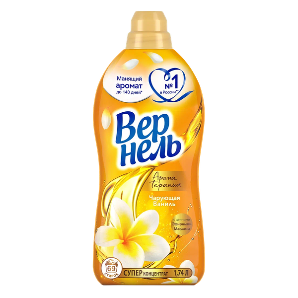 Кондиционер для белья Вернель Ароматерапия Чарующая ваниль 1.74 л