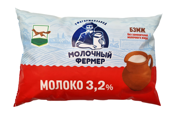 

Молоко Молочный Фермер пастеризованное 3.2% 800 мл