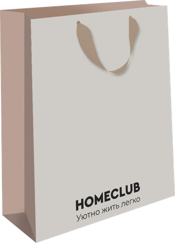 

Пакет подарочный Homeclub бежевый 26х32х15 см