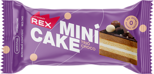 

Мини-тортик протеиновый ProteinRex Три шоколада, 40 г