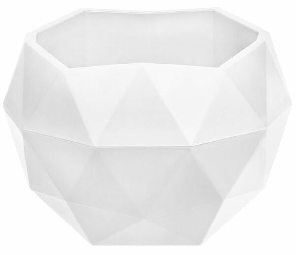 Кашпо La Decoro Топаз для цветов белое, 0.45 л