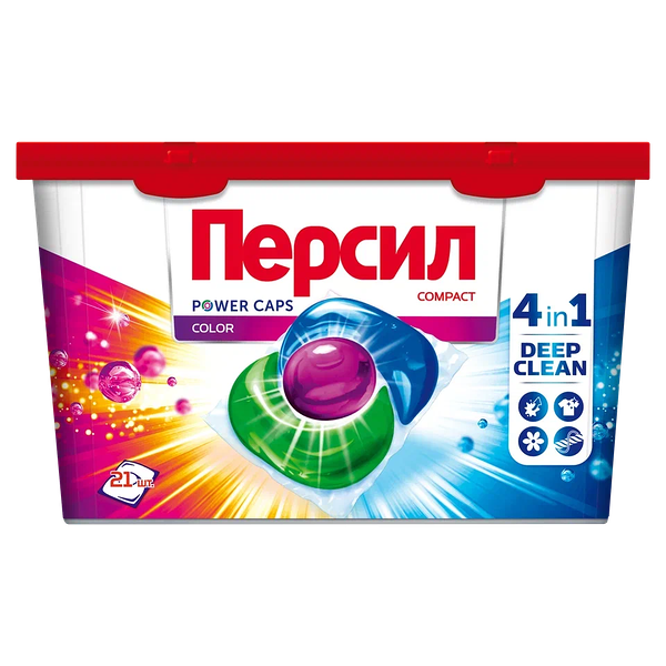 Капсулы для стирки Персил Power Caps 4 в 1 Color 21 шт.