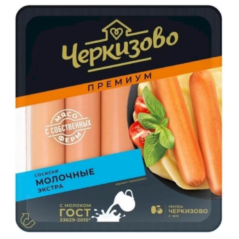 

Сосиски Черкизово Премиум Молочные Экстра 400 г