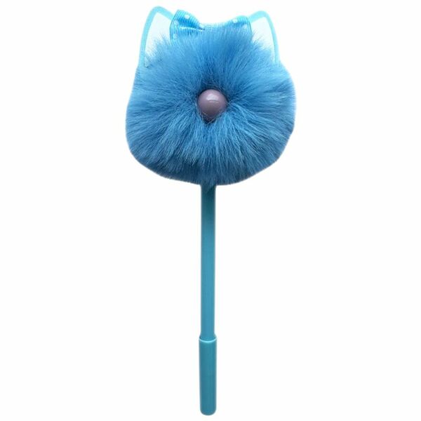 Ручка гелевая Котики с помпоном синяя в ассортименте 1 шт.