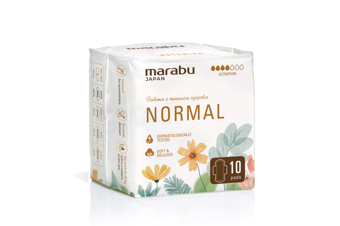 

Прокладки гигиенические Marabu Normal ультратонкие (240 мм) 10 шт