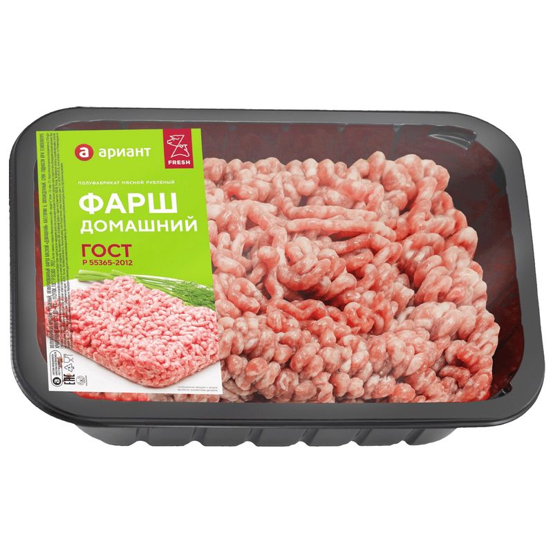 

Фарш Ариант Домашний свинина-говядина 400 г
