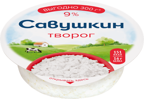 

Творог Савушкин Классический 9% 300 г