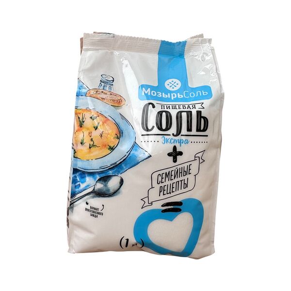 Соль пищевая выварочная сорт экстра МС 1кг