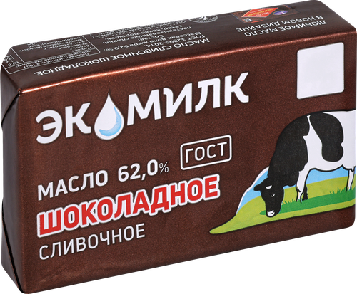 

Масло сливочное Экомилк шоколадное 62% 180 г