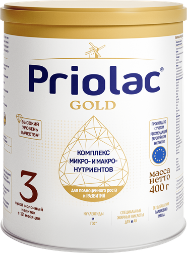 

Заменитель грудного молока Priolac Gold 3 400 г