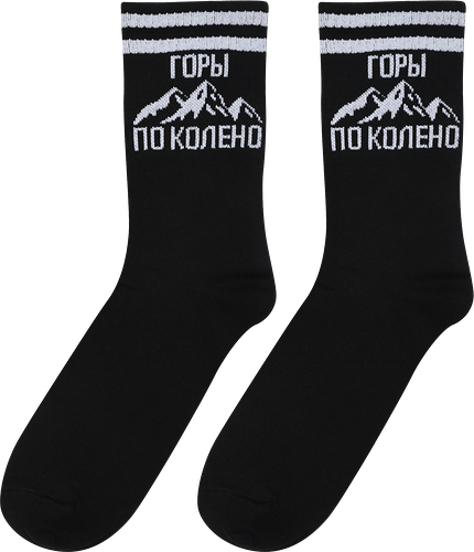Носки мужские Inwin Спорт Горы по колено р. 25, 27, 29 черный