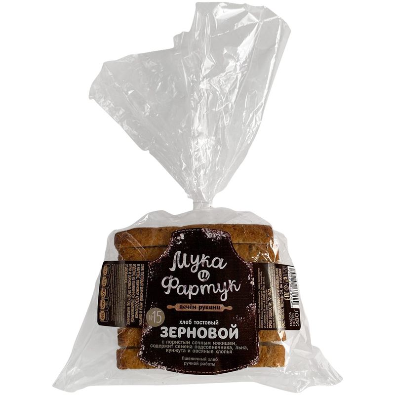 

Хлеб зерновой Мука и фартук для тостов 280 г