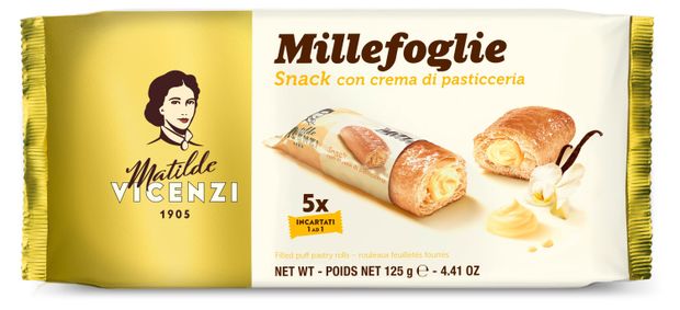 

Пирожное Matilde Vicenzi трубочки с начинкой из заварного крема 125 г