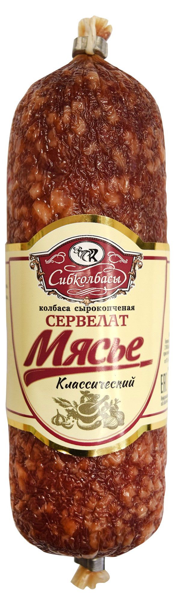 

Колбаса сырокопченая Сибколбасы Сервелат Мясье Классический 180 г