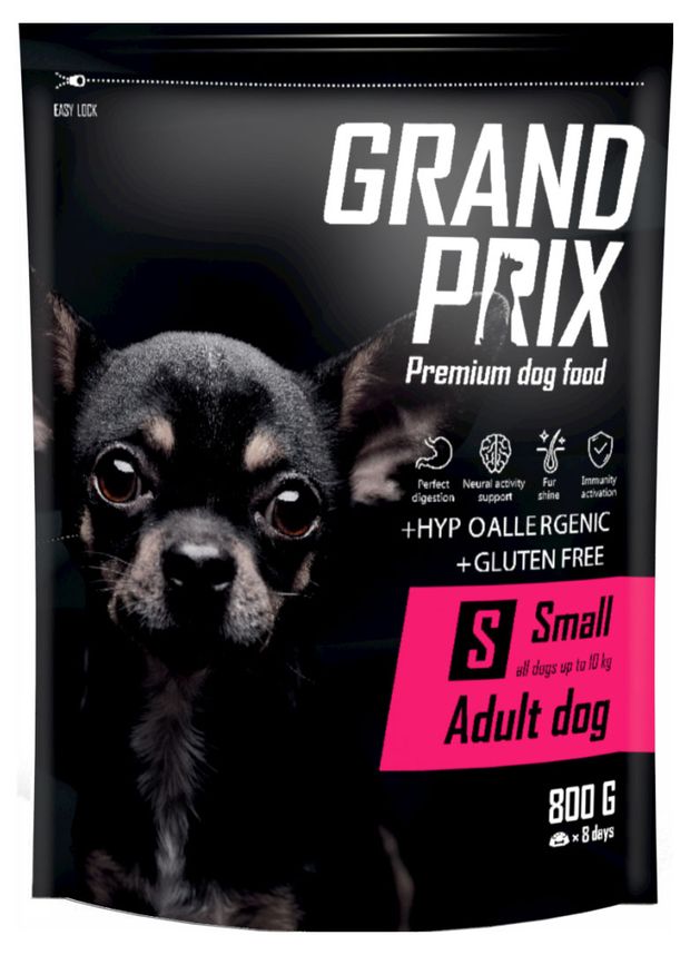 

Корм для собак мелких и миниатюрных пород Grand Prix Adult Small 800 г