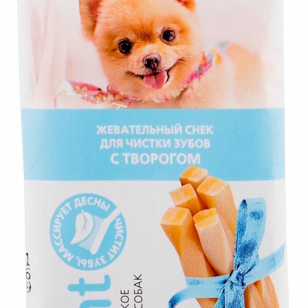Лакомство для собак Titbit Dent Жевательный снек творог для собак мелких пород 30 г