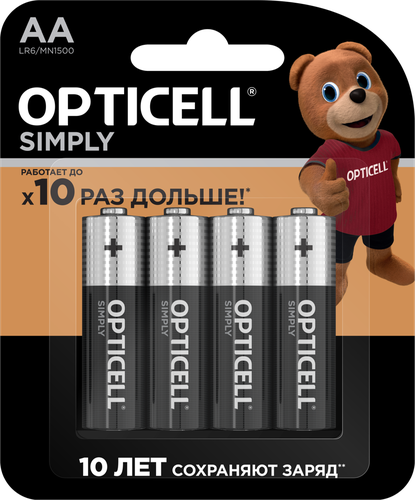 

Батарейки Opticell Simply AA 4 шт.