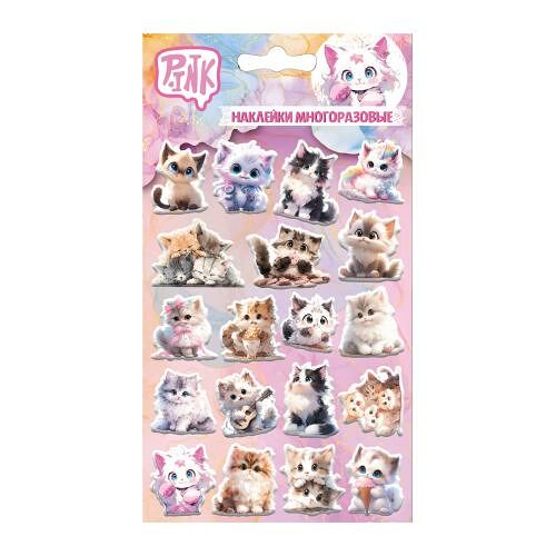 Наклейки P.ink Приор Груп объемные Котики 11х20 см