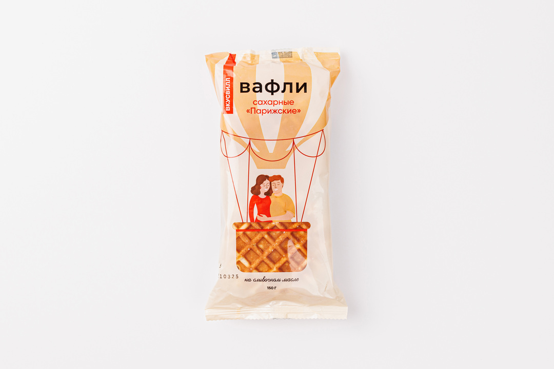 

Вафли ВкусВилл Парижские сахарные 150 г