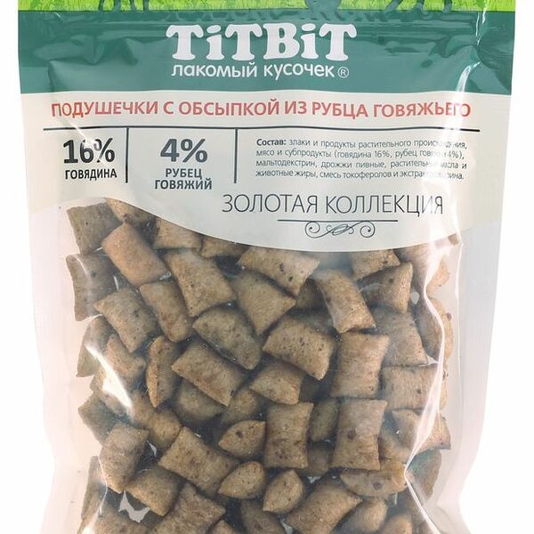 Лакомство для собак Titbit Подушечки с обсыпкой из рубца говяжьего