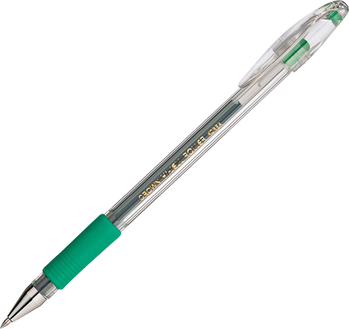 

Ручка гелевая Crown Hi-Jell Grip зеленая 0.5 мм, грип