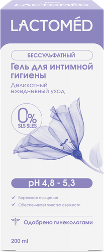

Гель для интимной гигиены Lactomed деликатный ежедневный уход 200 мл