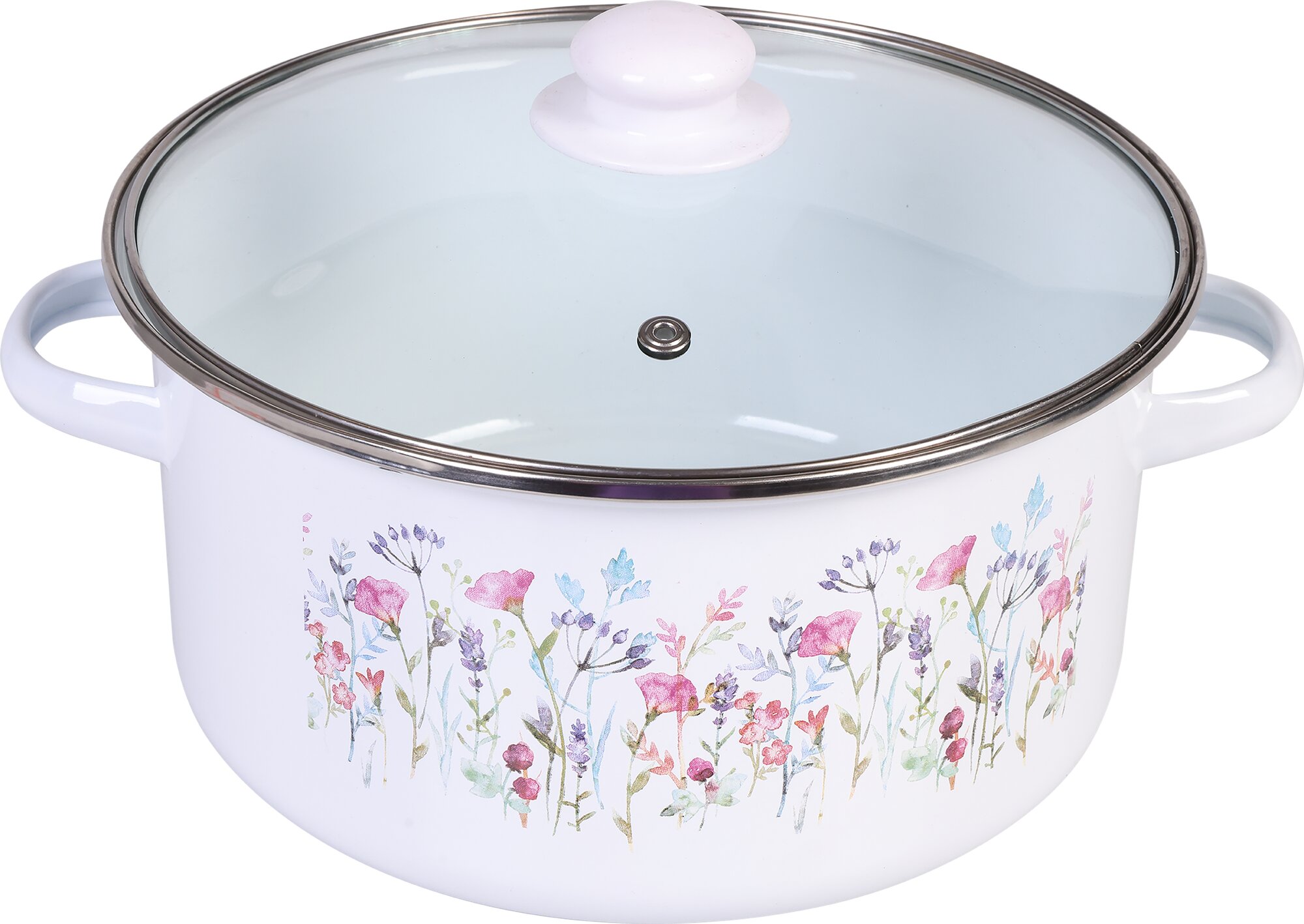 

Кастрюля HOMECLUB Enamel, деколь, в ассортименте дизайн, 4.8л