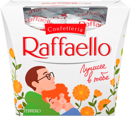 

Конфеты Raffaello с цельным миндальным орехом в кокосовой обсыпке, дизайн в ассортименте 150 г