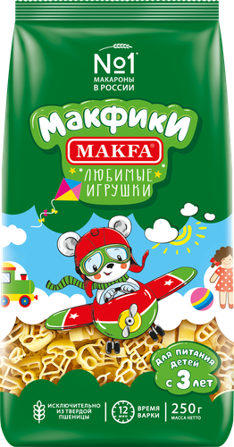 

Макаронные изделия Макфики Makfa Любимые игрушки 250 г