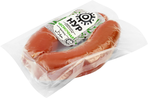 

Колбаса полукопченая Нур Чесночная Халяль, вес