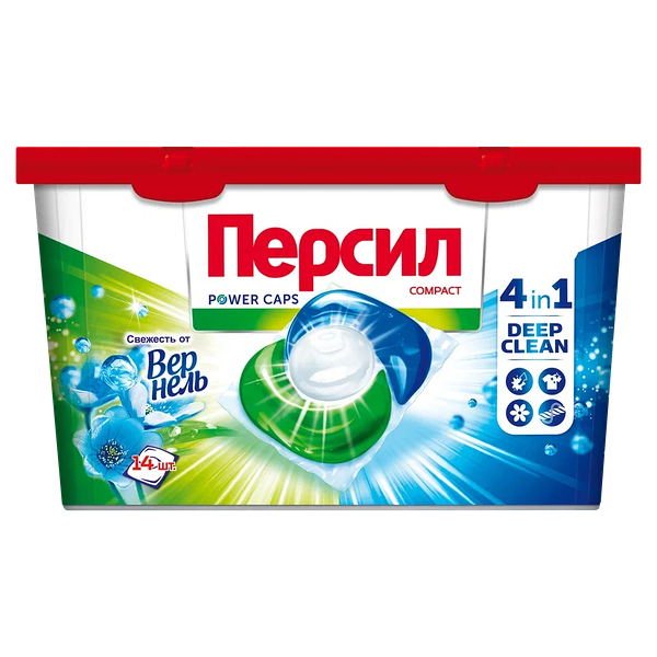 Капсулы для стирки Персил Power Caps свежесть от Vernel 15 г x 14 шт.
